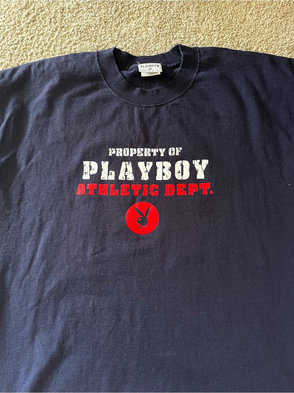VTG - Playboy Athletic Dept. Wild Child Shirt - Made in USA - Men's Size XL